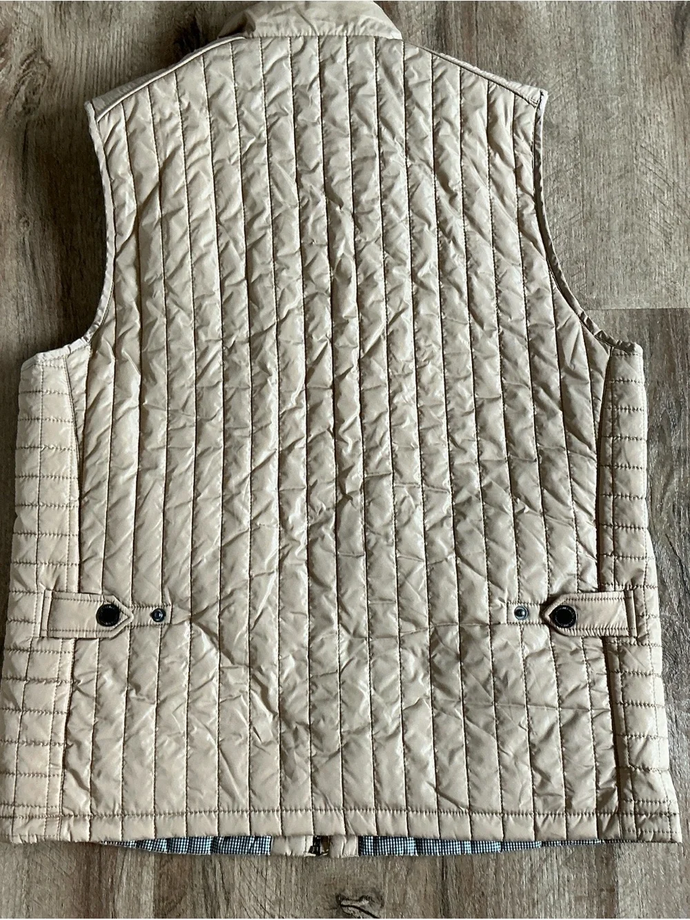 Johnston & Murphy Vest Men's Size Medium Tan Quilted Outerwear Casual Classic